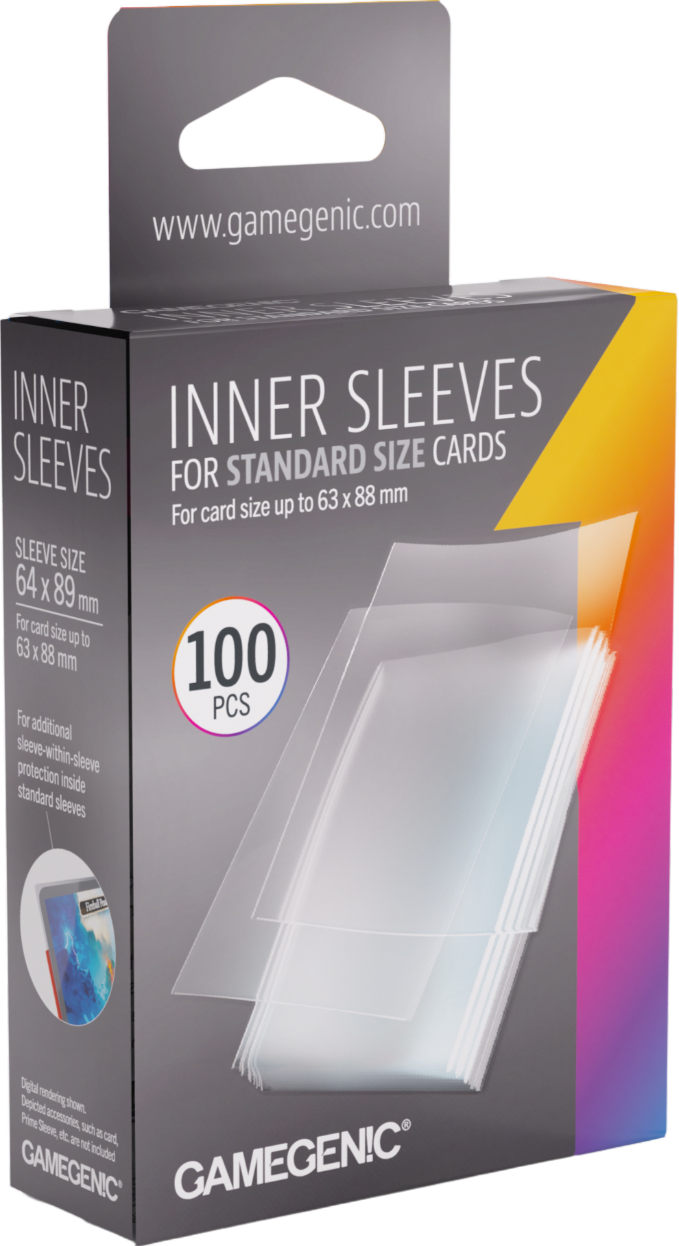 Gamegenic: Inner Sleeves standard 64 x 89 mm, 100 sztuk