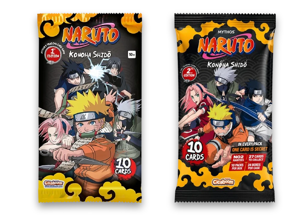Zestaw promocyjny: Naruto Mythos Konoha Shidō, booster 1st + 2nd Edition